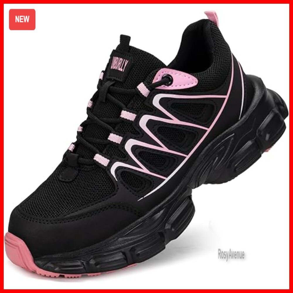 Women's Steel Toe Work Sneakers Non Slip Lightweight Breathable Safety Shoes